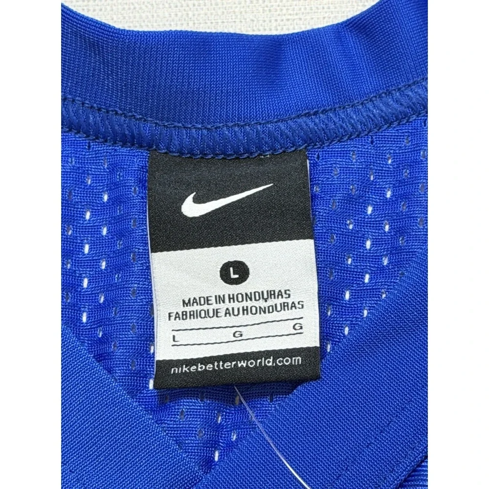 Nike Football Jersey Shirt Mens Large Blue Mesh Practice V Neck Top 659179